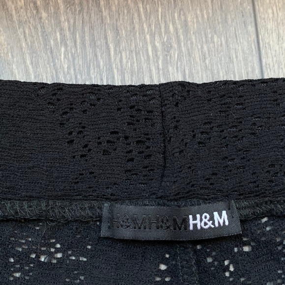 H&M Women's Lace Leggings Tights Skinny Leg Full length Sheer Mesh Black Small - Picture 8 of 15